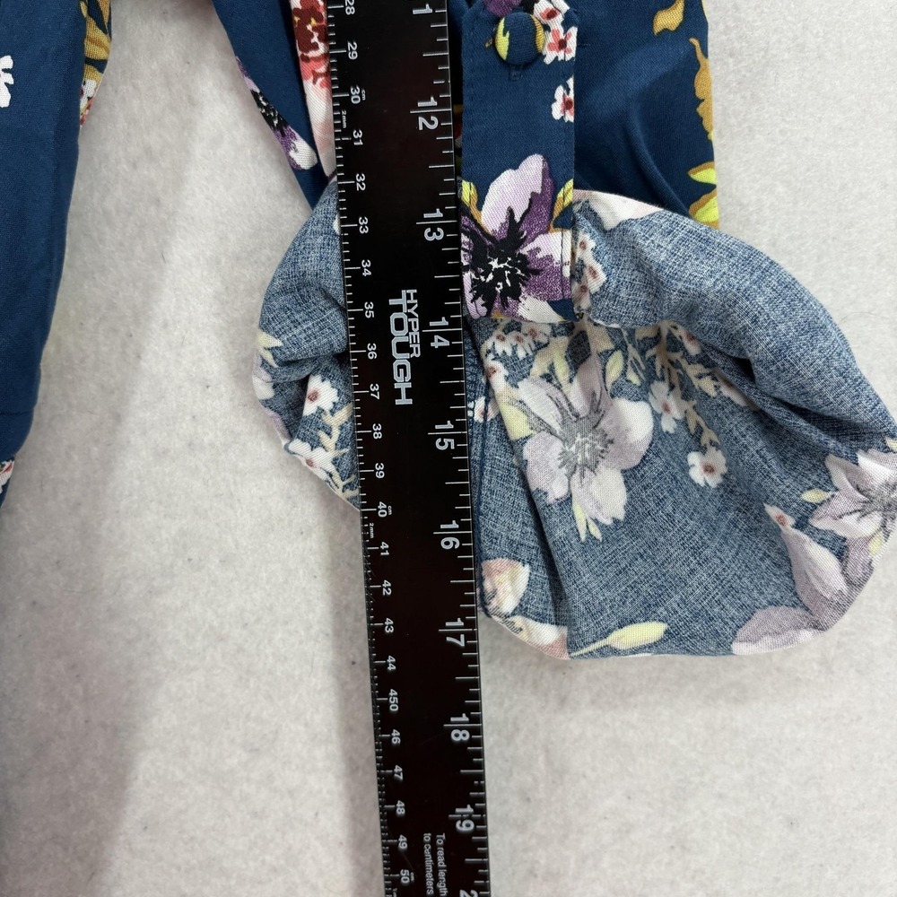 Torrid Dress Womens 2X Blue Floral 3/4 Bell Sleeve Fit & Flare Stretch Midi NWT - Picture 4 of 10